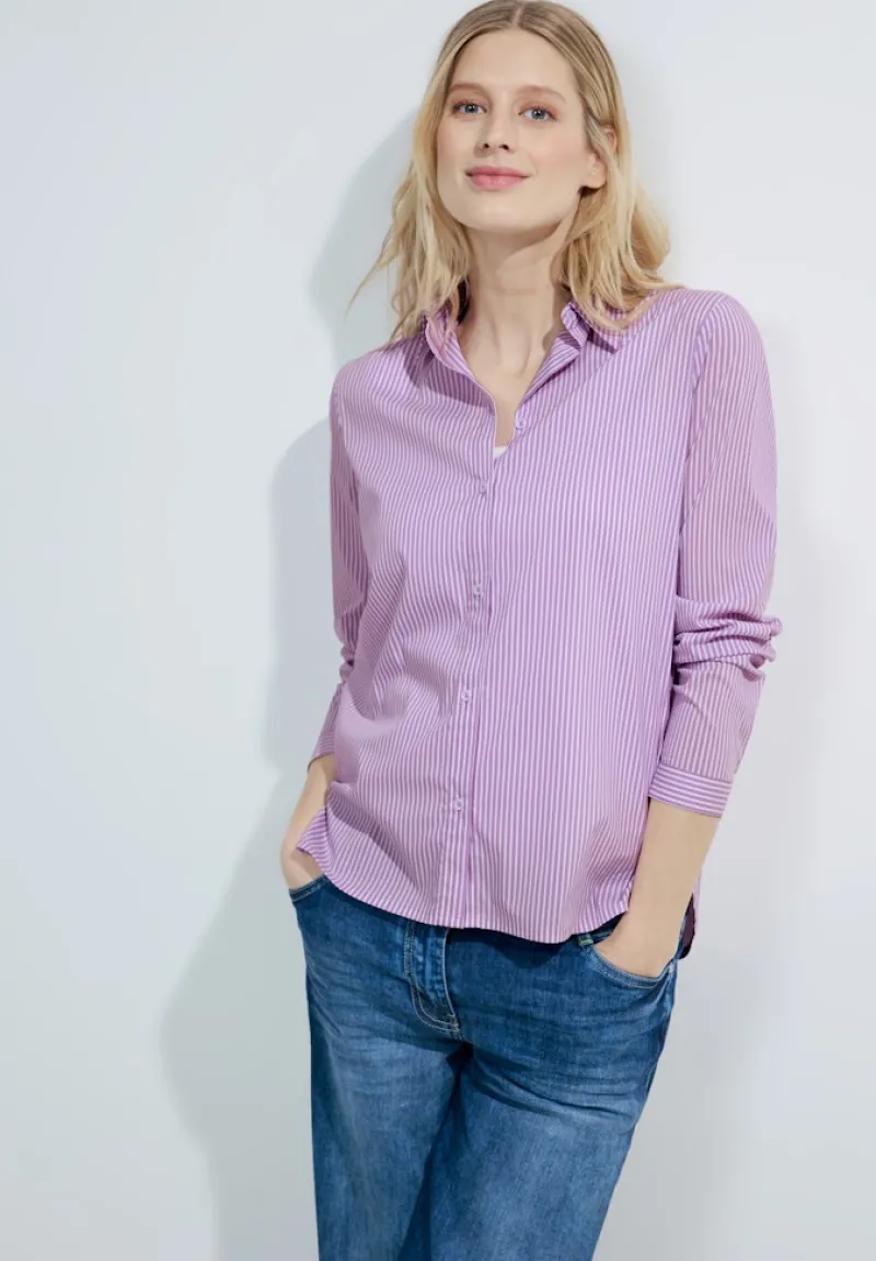 Cecil Blusen*Gestreifte Hemdbluse sporty lilac