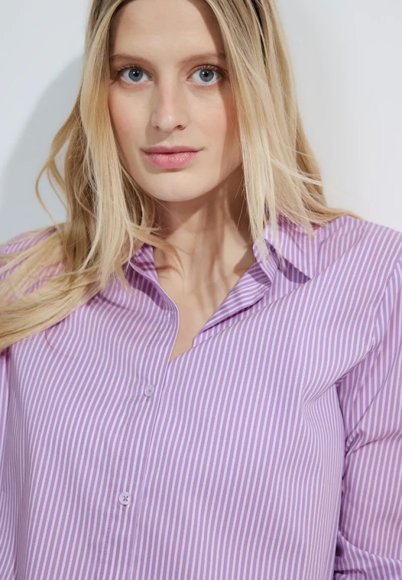 Cecil Blusen*Gestreifte Hemdbluse sporty lilac