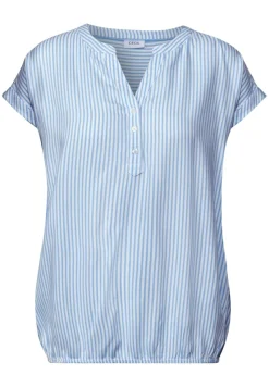 Cecil Blusen*Gestreifte Kurzarmbluse blouse blue