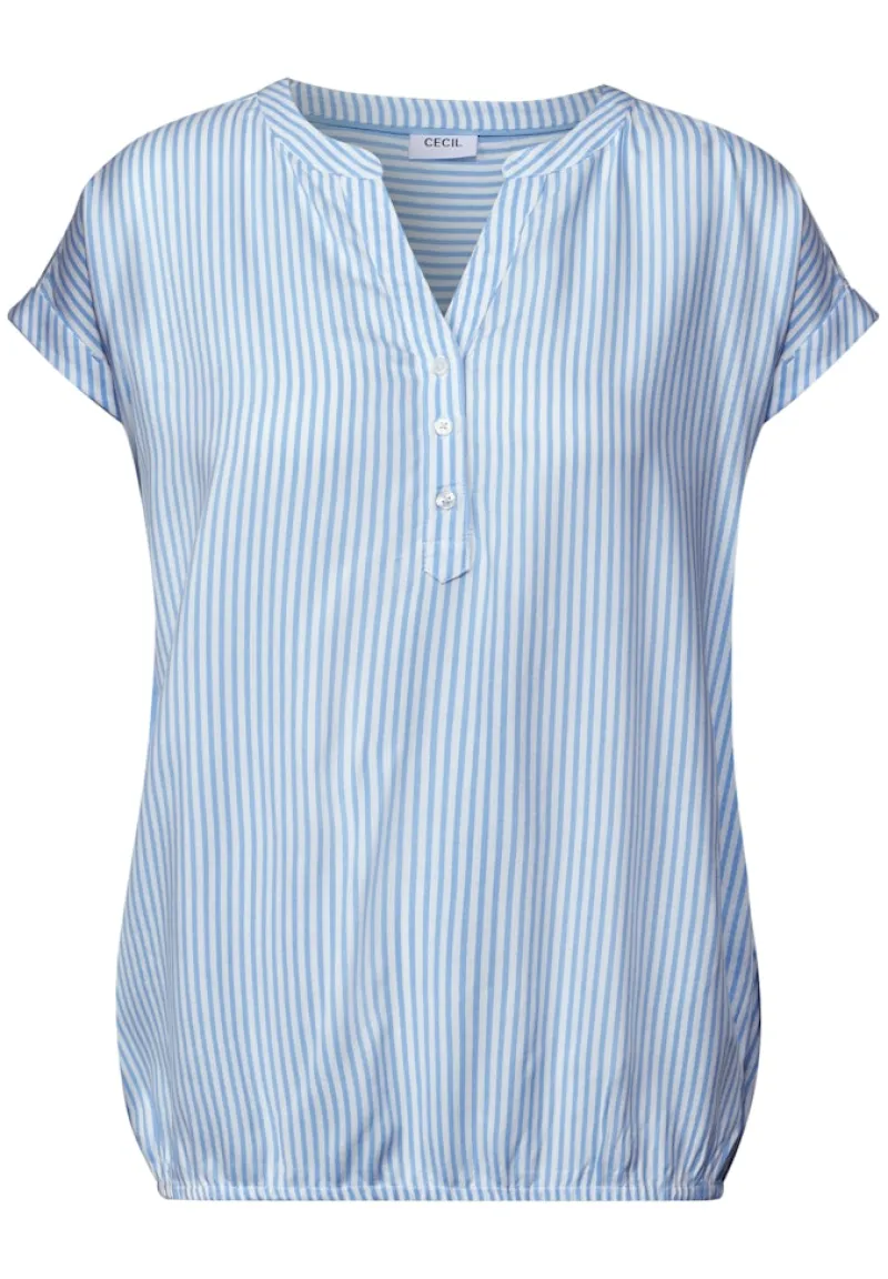 Cecil Blusen*Gestreifte Kurzarmbluse blouse blue