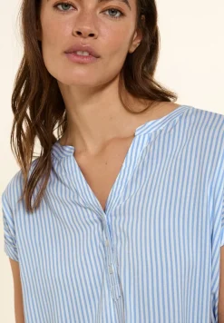 Cecil Blusen*Gestreifte Kurzarmbluse blouse blue