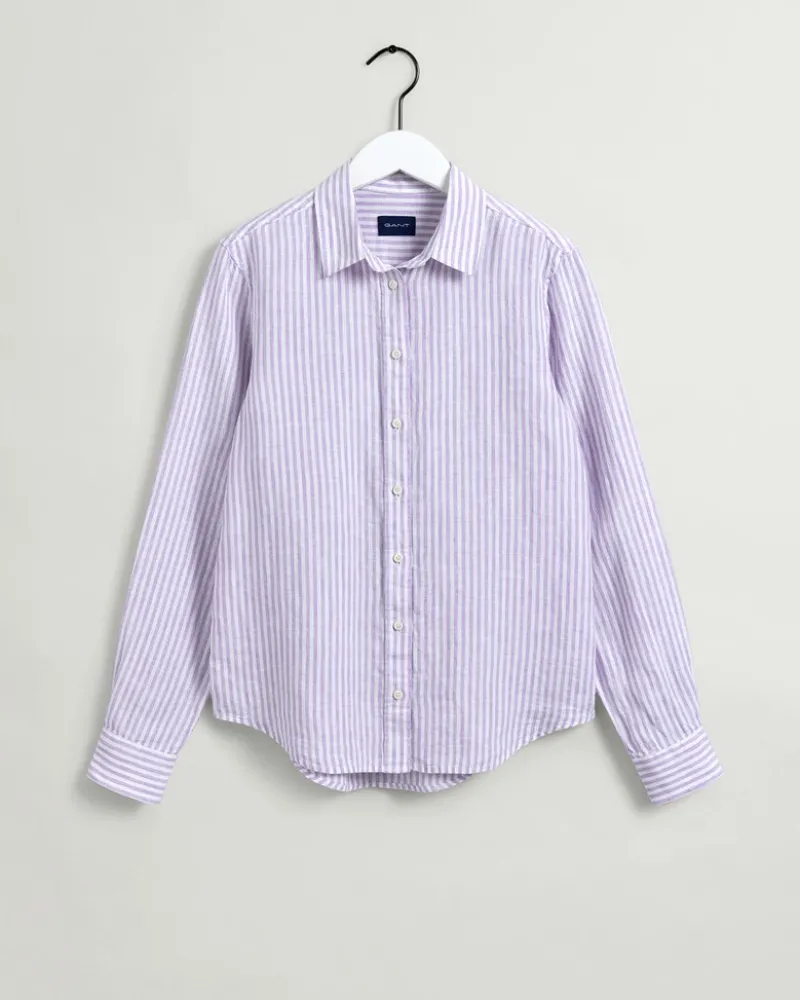 Gant Blusen*Gestreifte Leinenbluse crocus purple