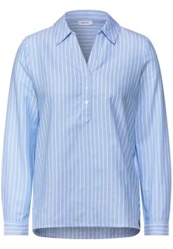 Cecil Blusen*Gestreifte Oxford Bluse fresh light blue
