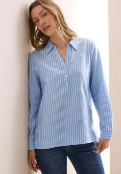 Cecil Blusen*Gestreifte Oxford Bluse fresh light blue