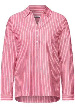 Cecil Blusen*Gestreifte Oxford Bluse granita red