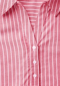 Cecil Blusen*Gestreifte Oxford Bluse granita red