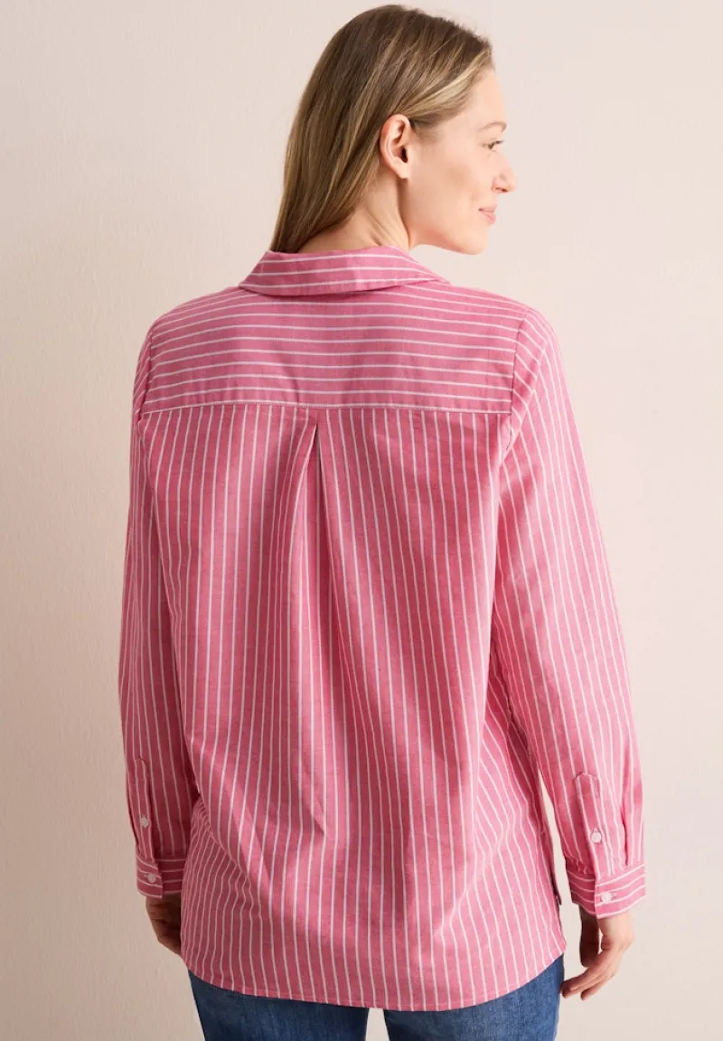 Cecil Blusen*Gestreifte Oxford Bluse granita red