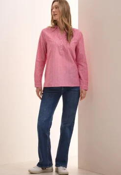 Cecil Blusen*Gestreifte Oxford Bluse granita red