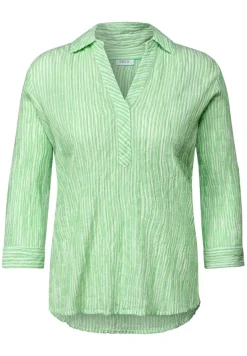 Cecil Blusen*Gestreifte Seersucker Bluse iced neon green