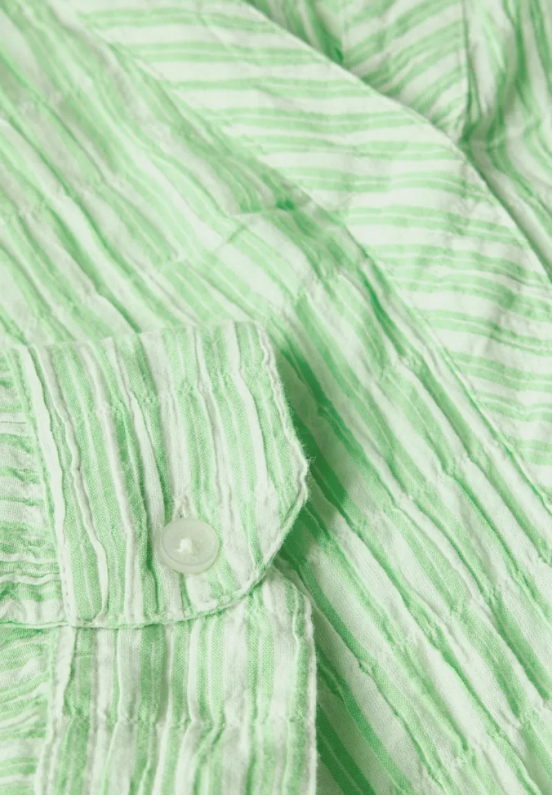 Cecil Blusen*Gestreifte Seersucker Bluse iced neon green