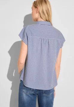 Street One Blusen*Gestreifte Sommer Bluse original blue