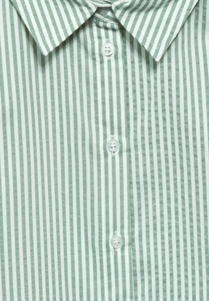 Street One Blusen*Gestreifte Sommer Bluse soft moss green
