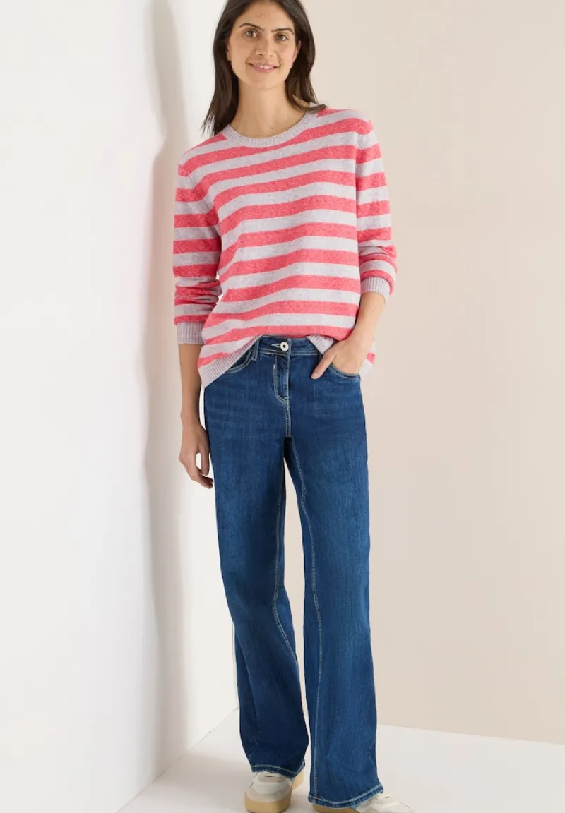 Cecil Pullover & Sweatshirts*Gestreifter Melange Pullover pumkin orange