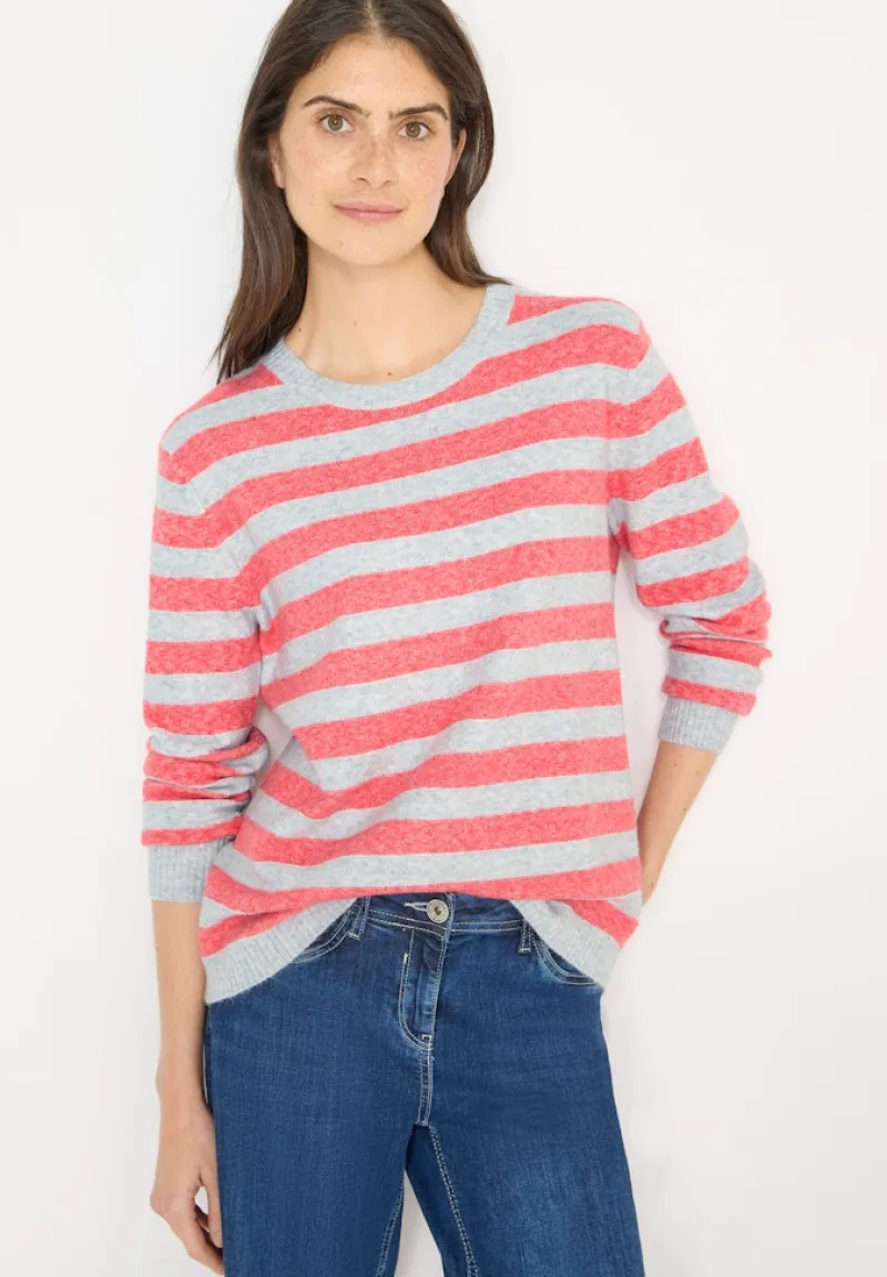 Cecil Pullover & Sweatshirts*Gestreifter Melange Pullover pumkin orange