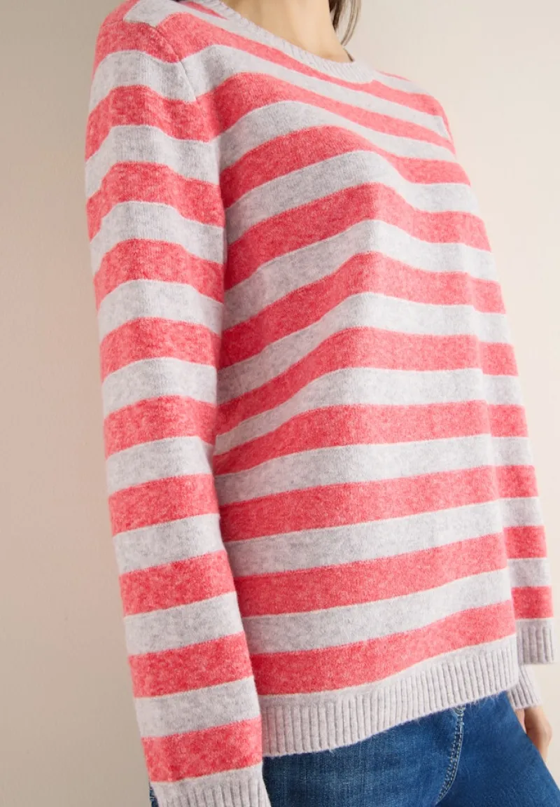 Cecil Pullover & Sweatshirts*Gestreifter Melange Pullover pumkin orange