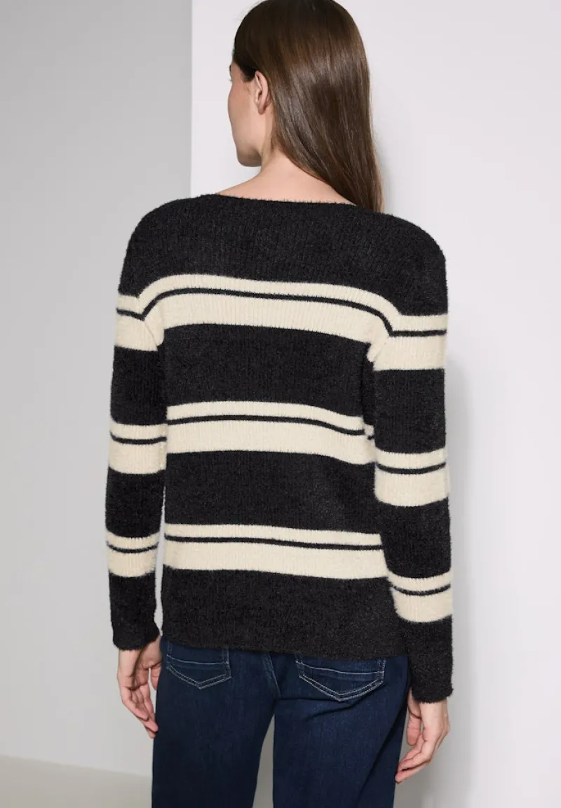 Cecil Pullover & Sweatshirts*Gestreifter Pullover Black