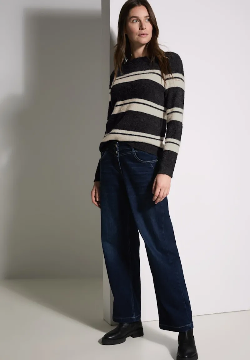 Cecil Pullover & Sweatshirts*Gestreifter Pullover Black