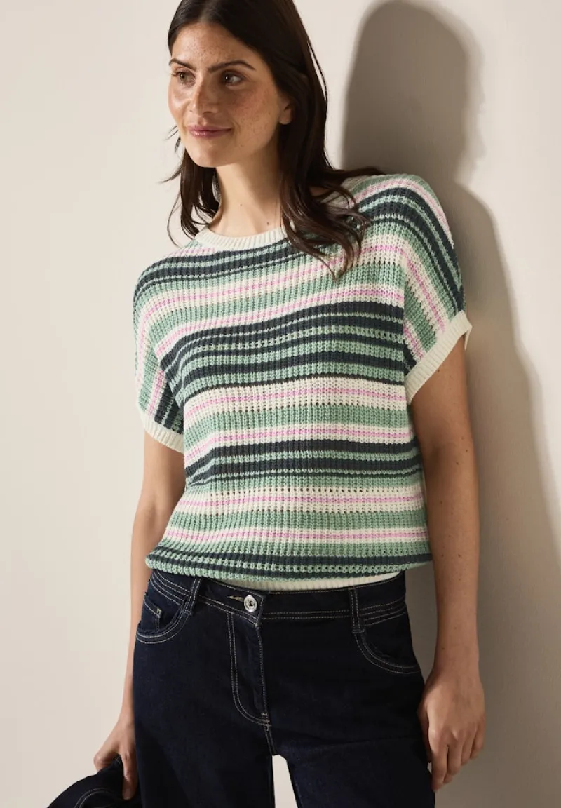 Cecil Pullover & Sweatshirts*Gestreifter Pullover slate khaki