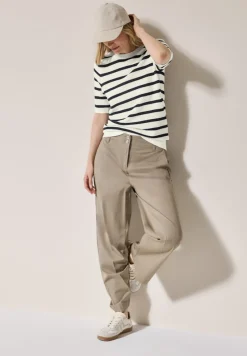 Cecil Pullover & Sweatshirts*Gestreifter Strukturpullover universal blue