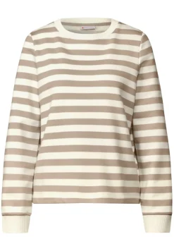 Street One Pullover & Sweatshirts*Gestreifter Sweater safari beige