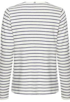 Camel Active Shirts*Gestreiftes Langarmshirt aus reiner Baumwolle indigo blue stripes