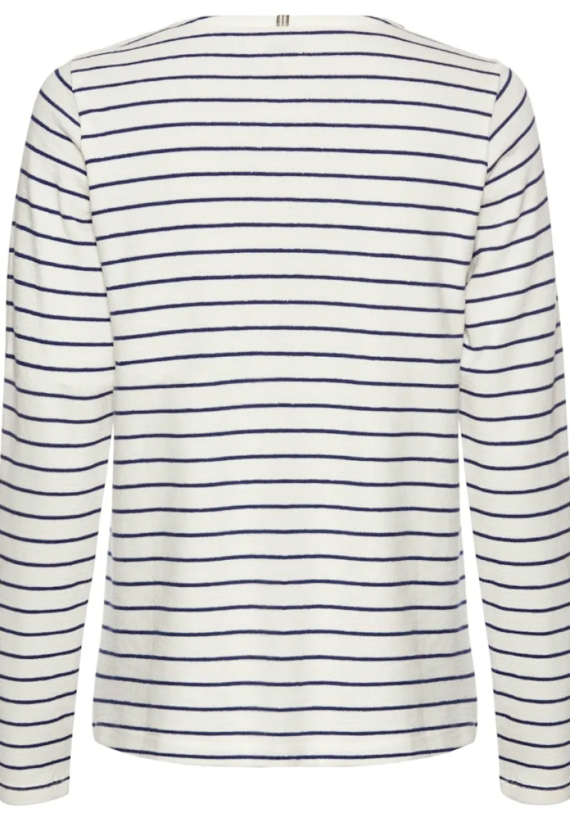 Camel Active Shirts*Gestreiftes Langarmshirt aus reiner Baumwolle indigo blue stripes