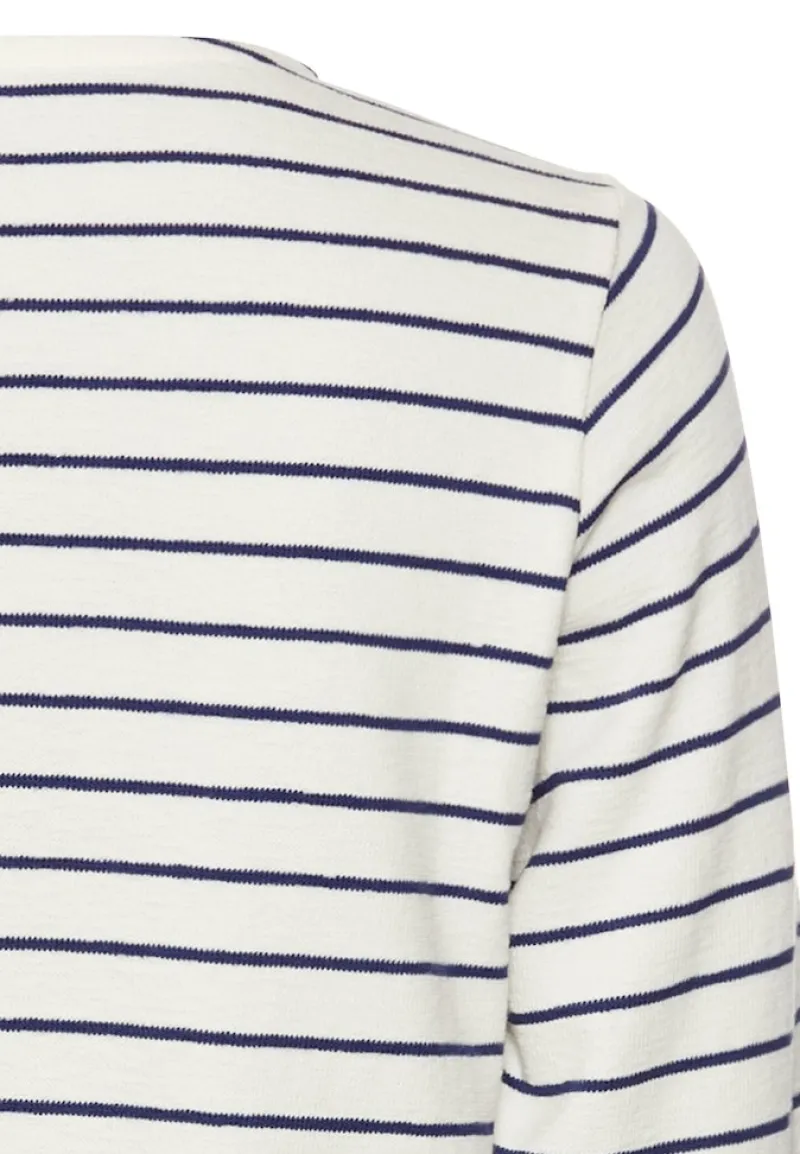 Camel Active Shirts*Gestreiftes Langarmshirt aus reiner Baumwolle indigo blue stripes