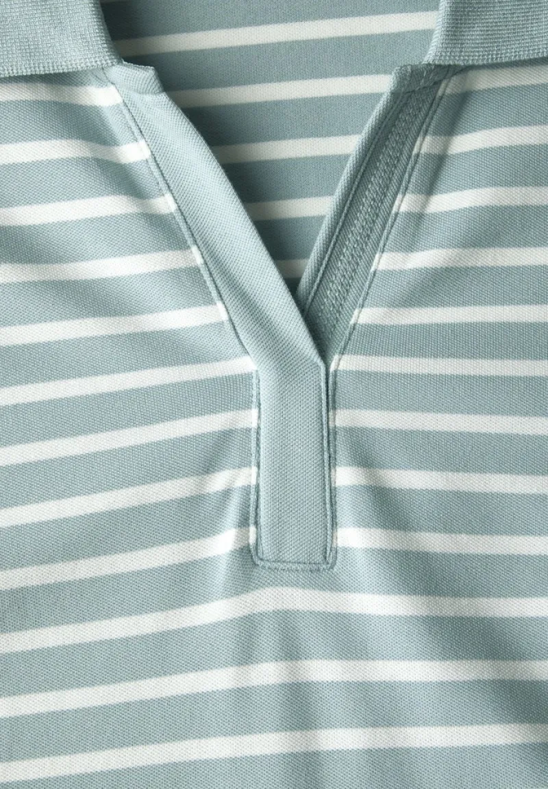 Cecil Shirts*Gestreiftes Piquée Poloshirt cool salvia green