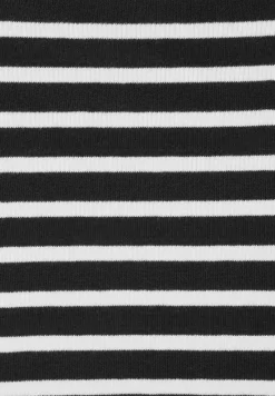 Cecil Shirts*Gestreiftes Rollkragenshirt Black