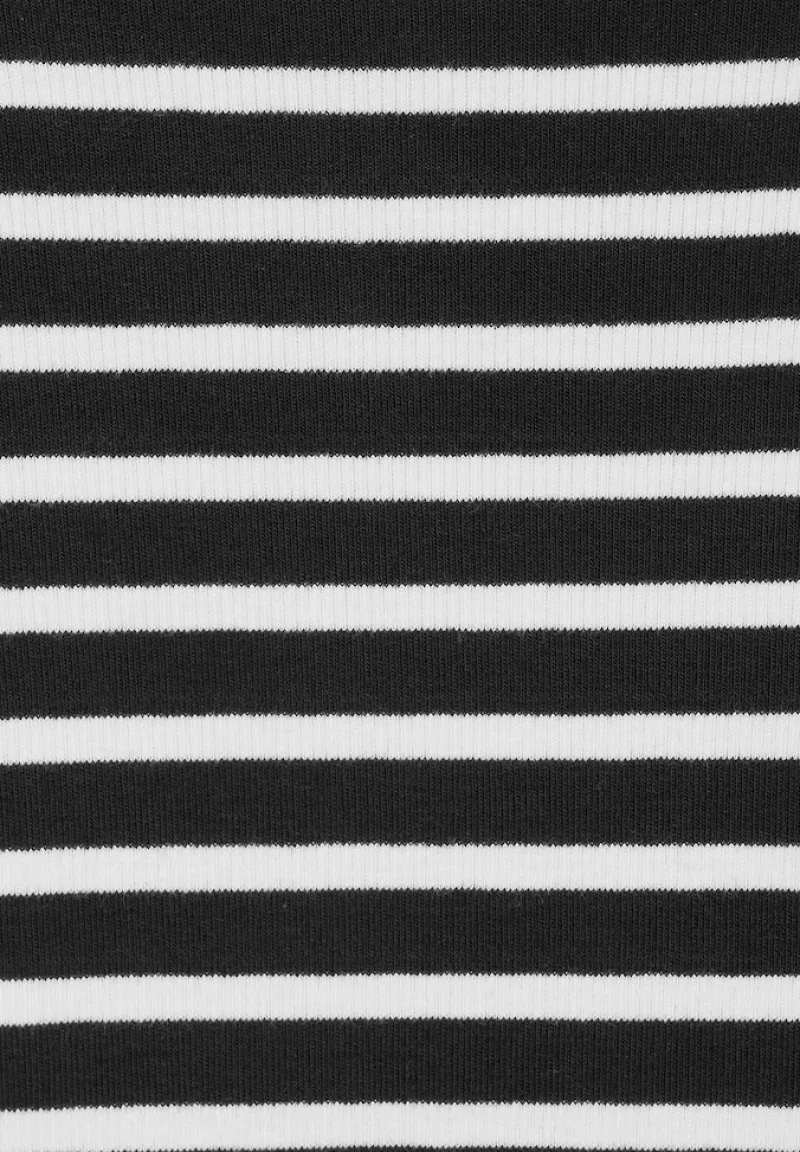 Cecil Shirts*Gestreiftes Rollkragenshirt Black