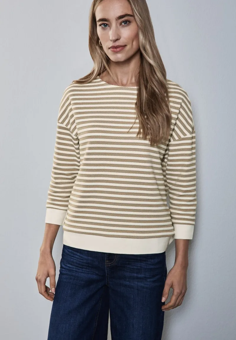 Street One Shirts*Gestreiftes Shirt honey sand