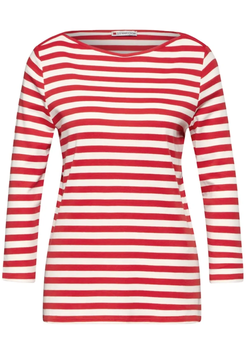 Street One Shirts*Gestreiftes Shirt mandarin red