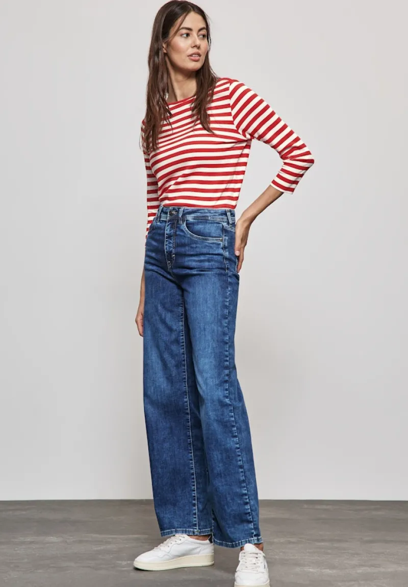 Street One Shirts*Gestreiftes Shirt mandarin red