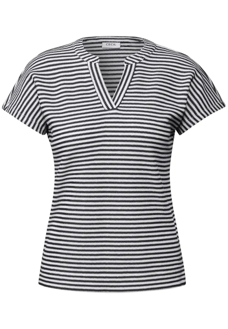 Cecil Shirts*Gestreiftes Strukturshirt urban navy blue