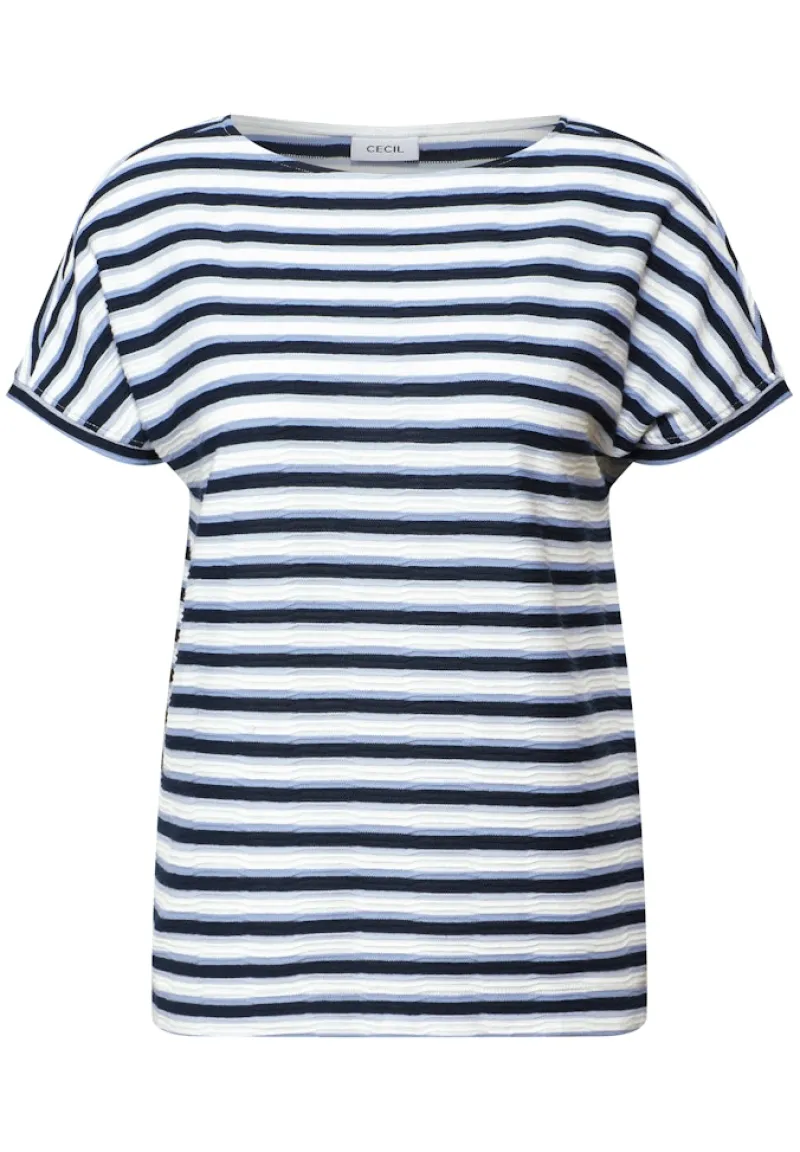 Cecil Shirts*Gestreiftes Strukturshirt urban navy blue