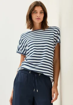 Cecil Shirts*Gestreiftes Strukturshirt urban navy blue