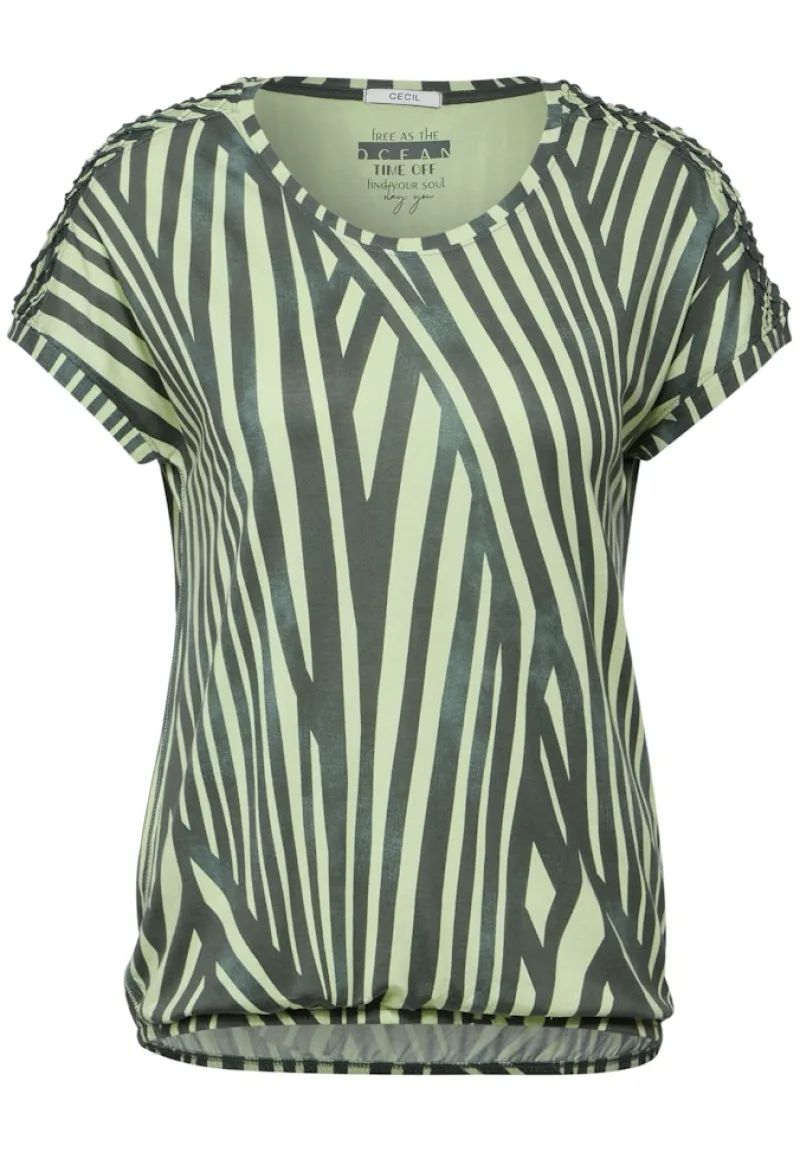 Cecil Shirts*Gestreiftes T-Shirt cool khaki