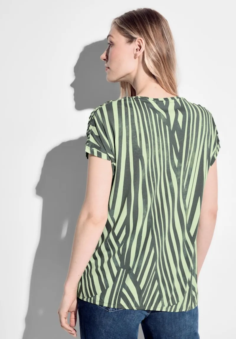 Cecil Shirts*Gestreiftes T-Shirt cool khaki