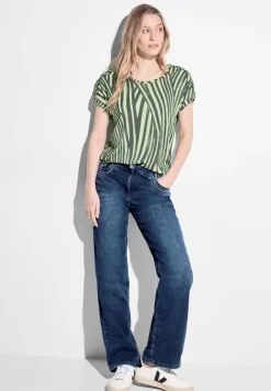 Cecil Shirts*Gestreiftes T-Shirt cool khaki