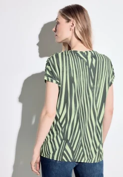 Cecil Shirts*Gestreiftes T-Shirt cool khaki
