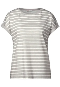 Street One Shirts*Gestreiftes T-Shirt dark moonstone sand