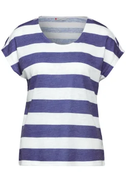 Street One Shirts*Gestreiftes T-Shirt deep water blue