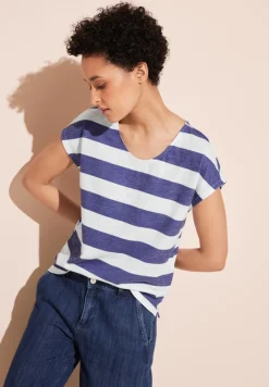 Street One Shirts*Gestreiftes T-Shirt deep water blue