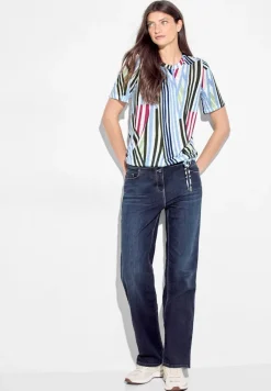 Cecil Shirts*Gestreiftes T-Shirt vanilla white