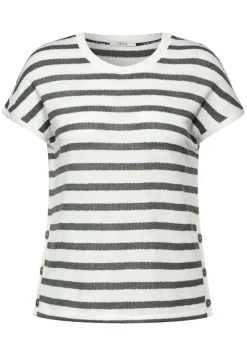 Cecil Shirts*Gestreiftes T-Shirt vanilla white