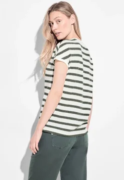 Cecil Shirts*Gestreiftes T-Shirt vanilla white