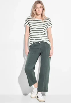 Cecil Shirts*Gestreiftes T-Shirt vanilla white