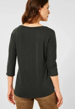 Street One Shirts*Glitter Wording Shirt bassy olive