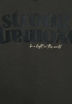 Street One Shirts*Glitter Wording Shirt bassy olive