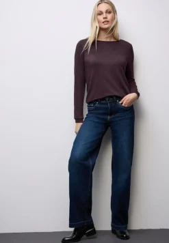 Street One Shirts*Glitzer Strick-Look Shirt jazz berry